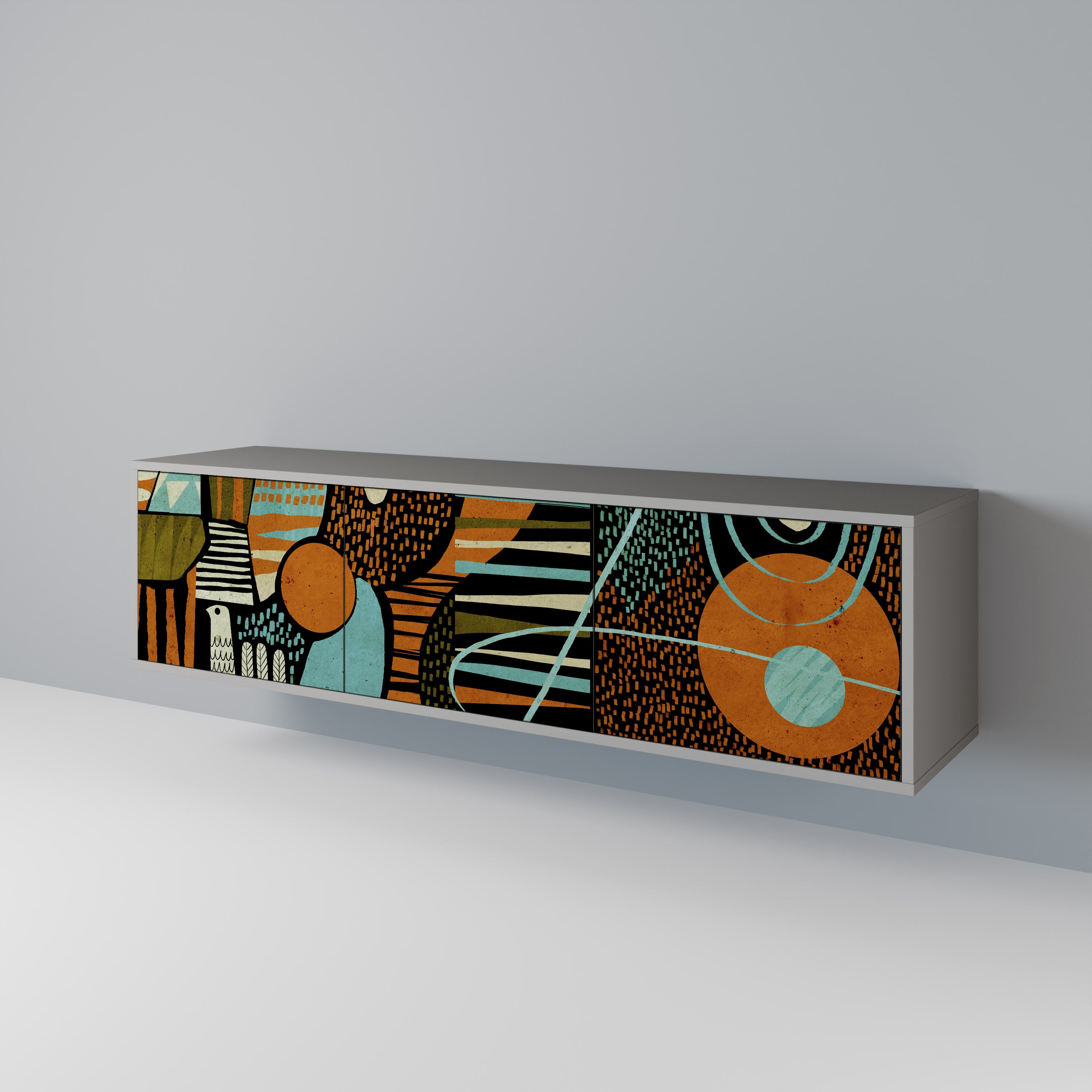 GEODE GLIMMER Mueble de TV de 3 Puertas