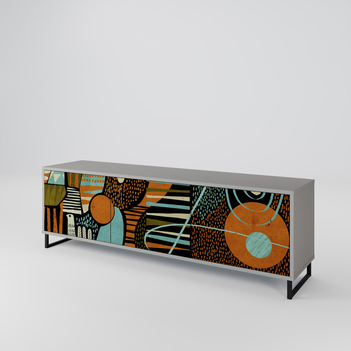 GEODE GLIMMER Mueble de TV de 3 Puertas