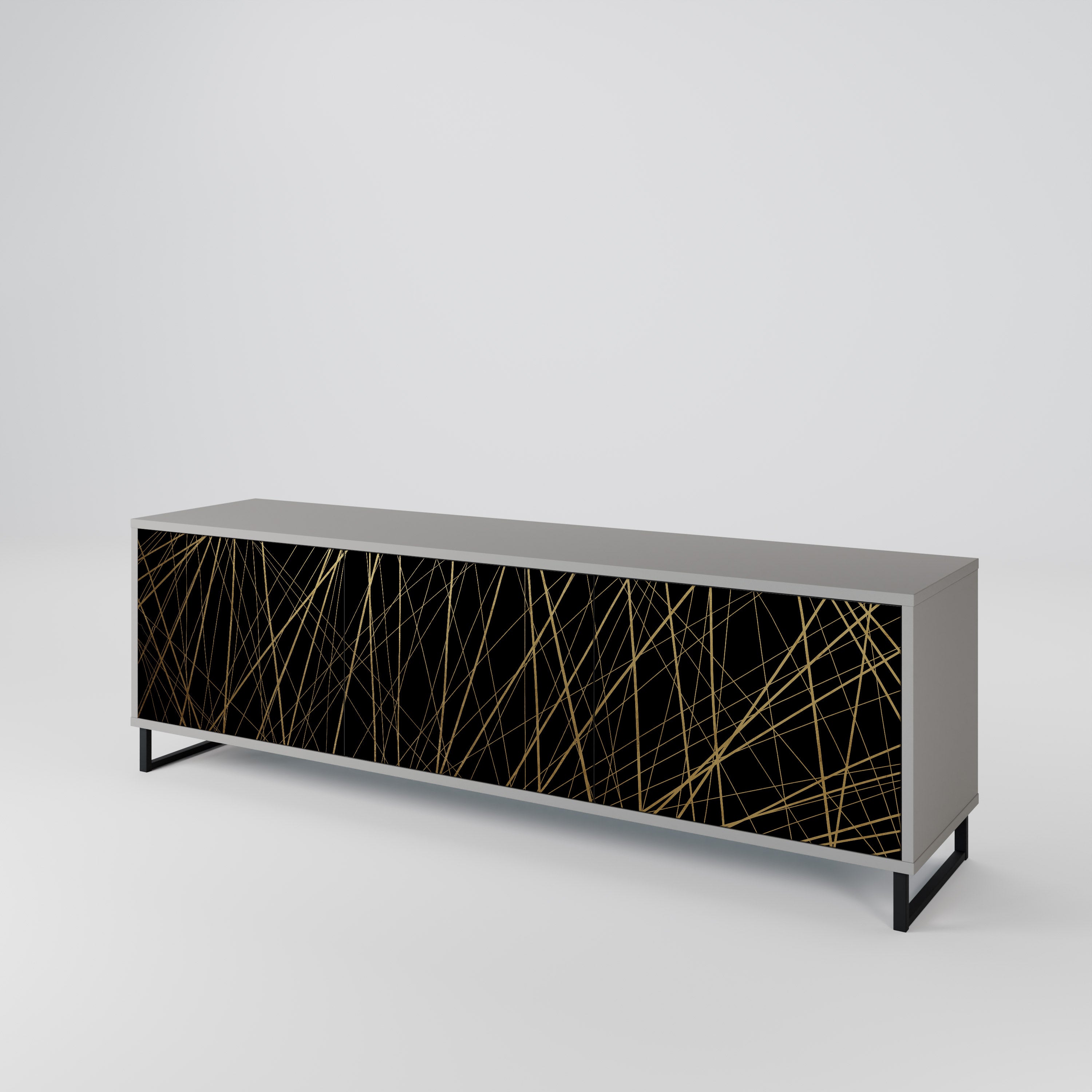 BRIGHT MESH Mueble de TV de 3 Puertas