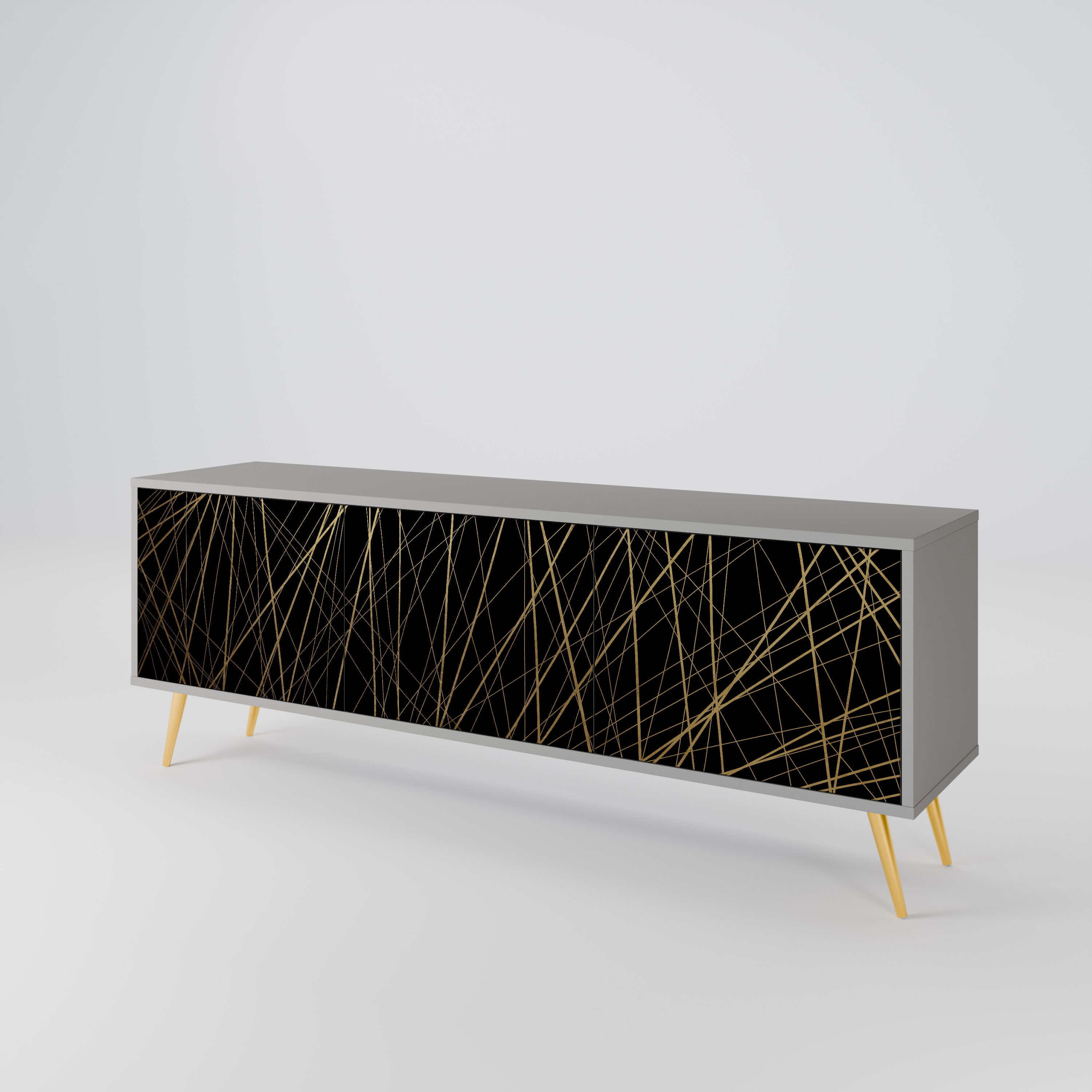 BRIGHT MESH Mueble de TV de 3 Puertas