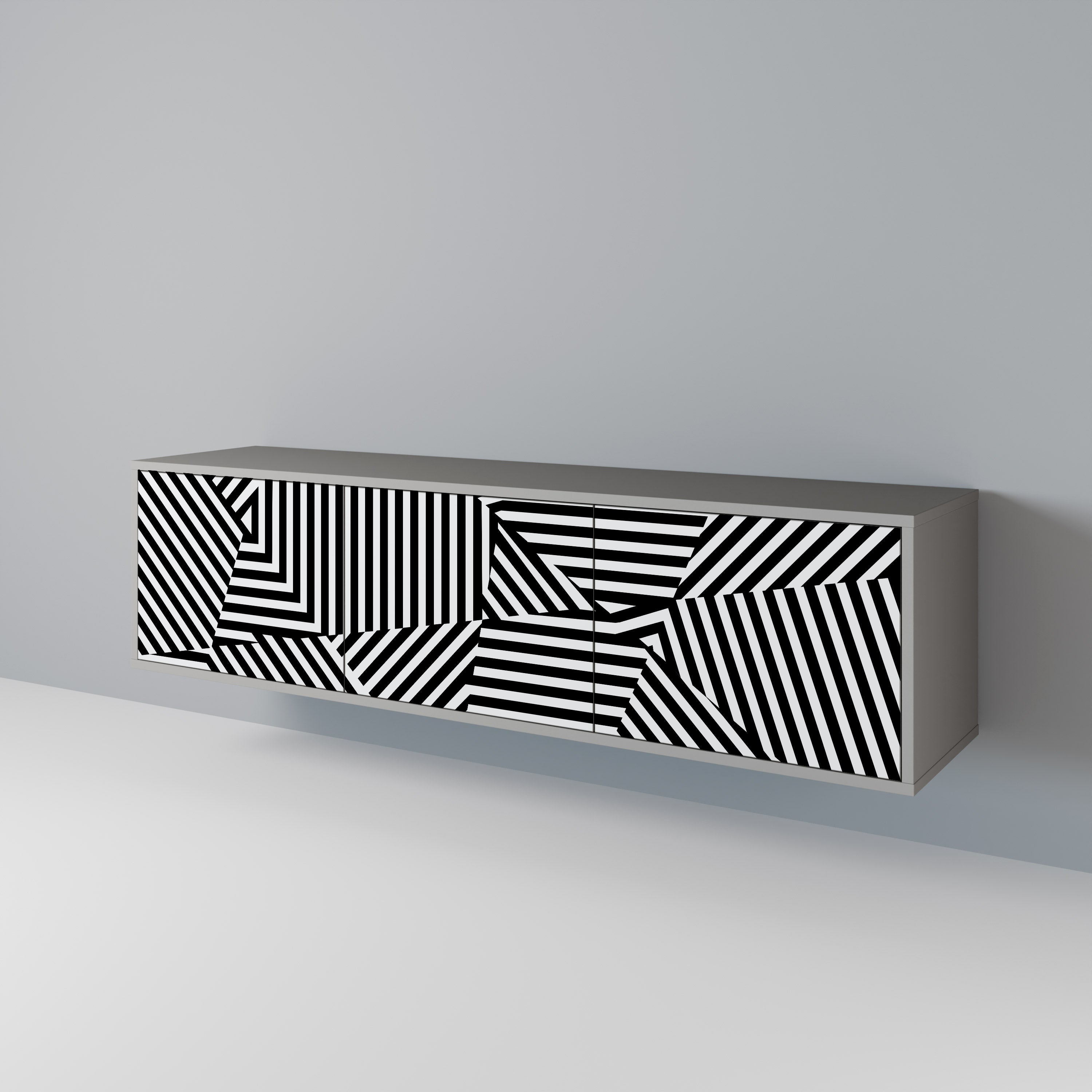 ILLUSIONARY LATTICE Mueble de TV de 3 Puertas