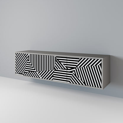 ILLUSIONARY LATTICE Mueble de TV de 3 Puertas