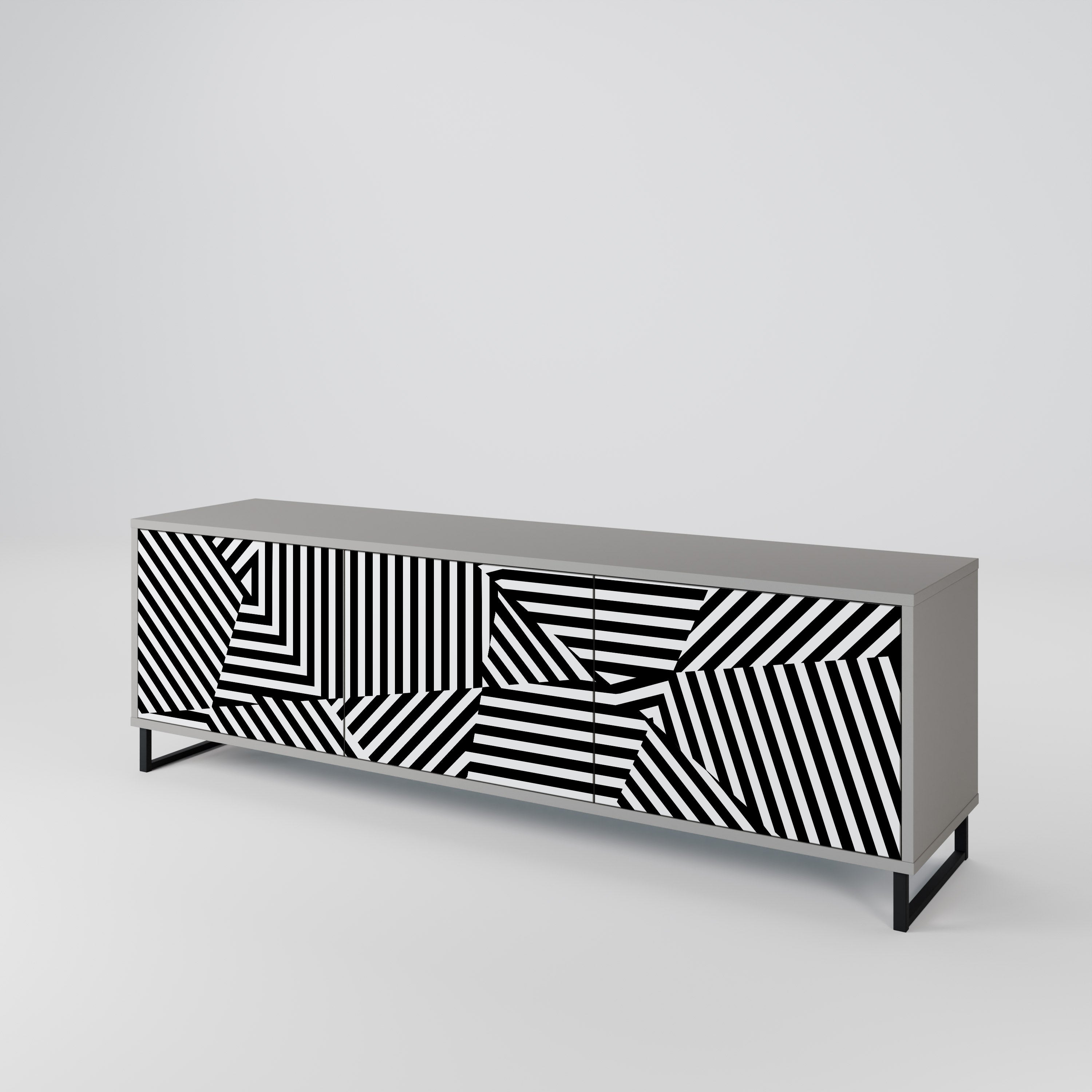 ILLUSIONARY LATTICE Mueble de TV de 3 Puertas