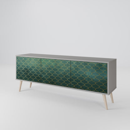 TESSELATED GREENERY Mueble de TV de 3 Puertas