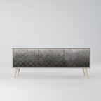 TESSELATED GRAYISH Mueble de TV de 3 Puertas en Acabado Gris