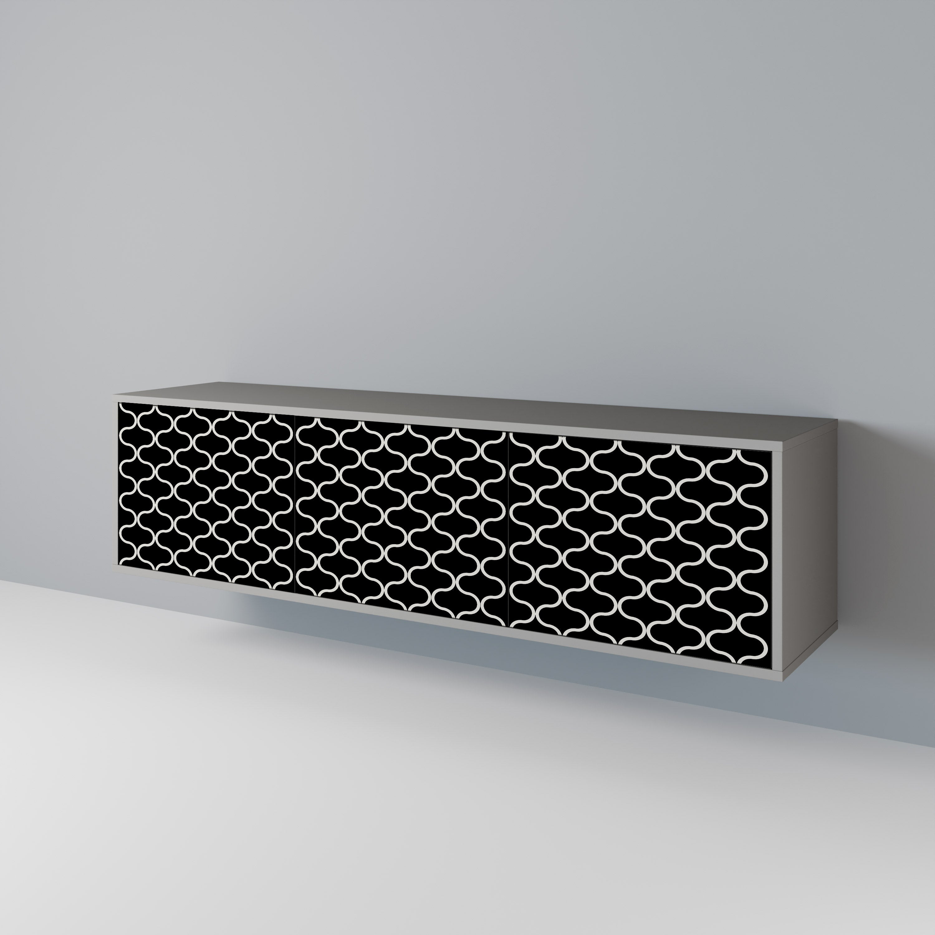 TESSELATED BLACKNESS Mueble de TV de 3 Puertas