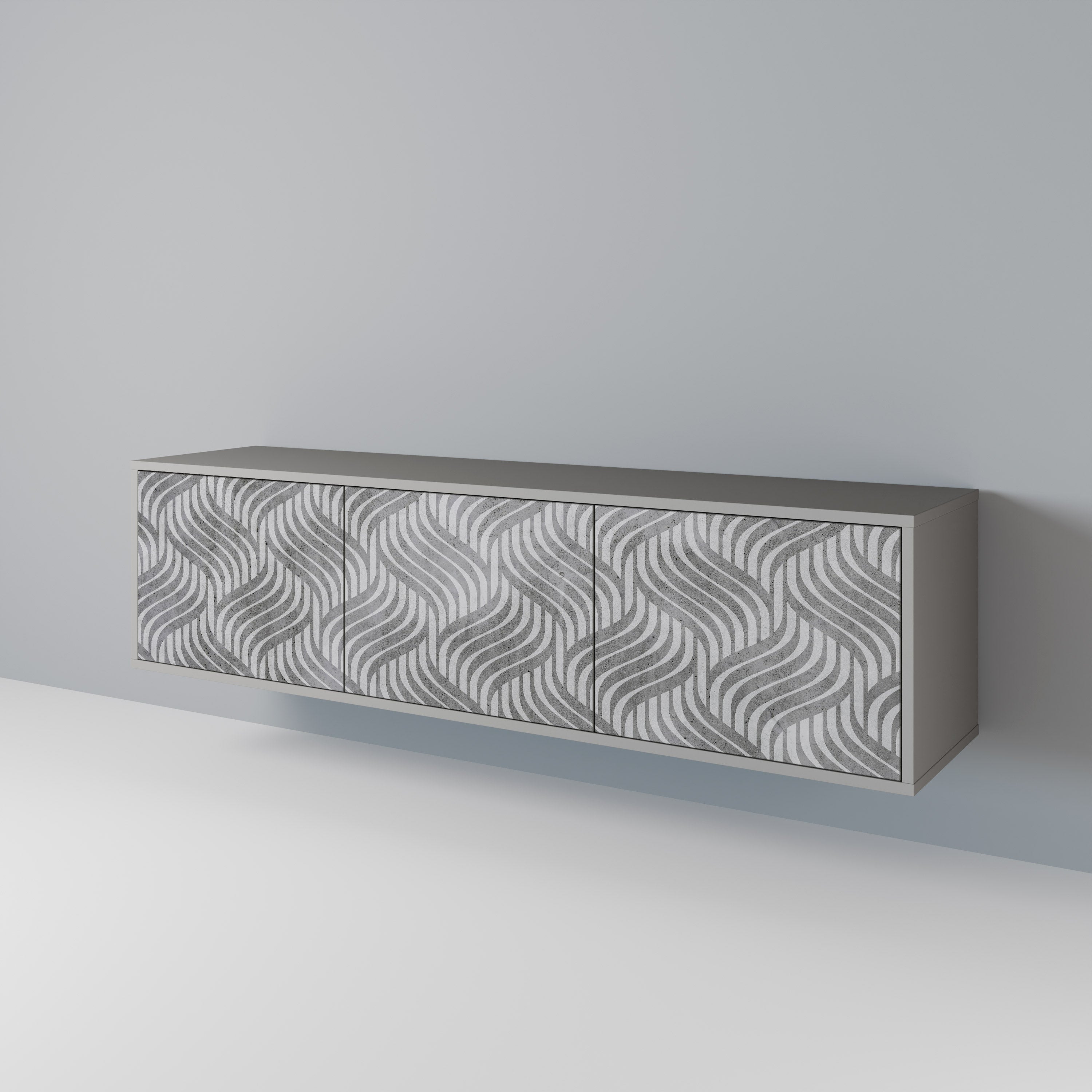 CONCRETE MOVEMENT Mueble de TV de 3 Puertas