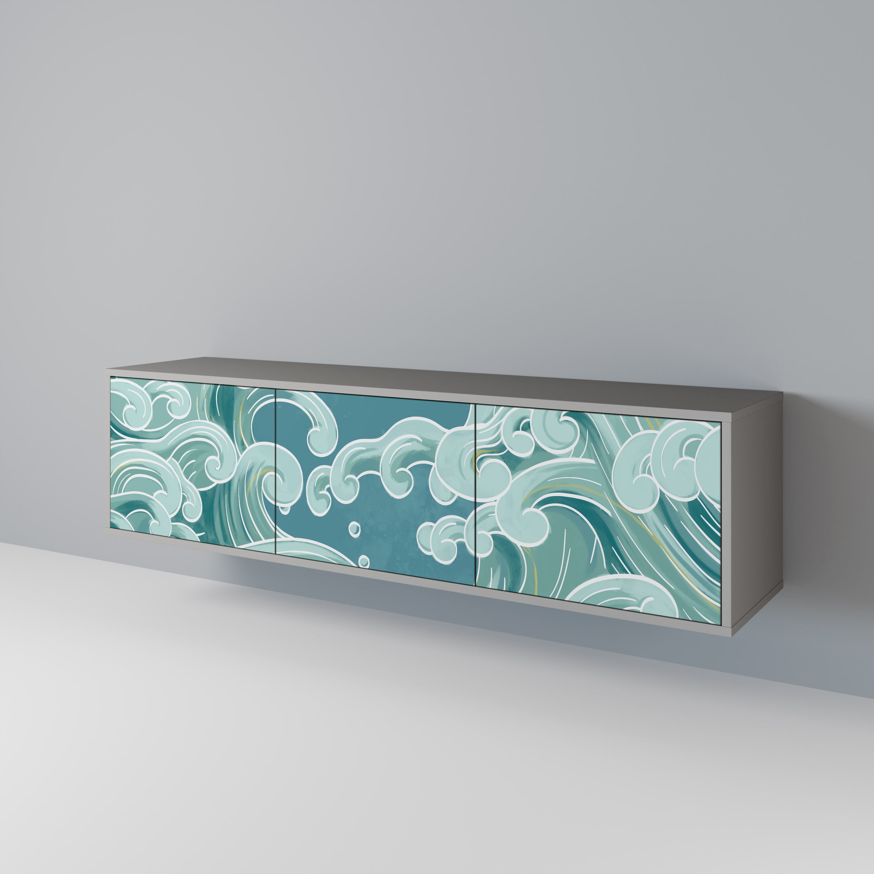 ASIAN SWAY Mueble de TV de 3 Puertas