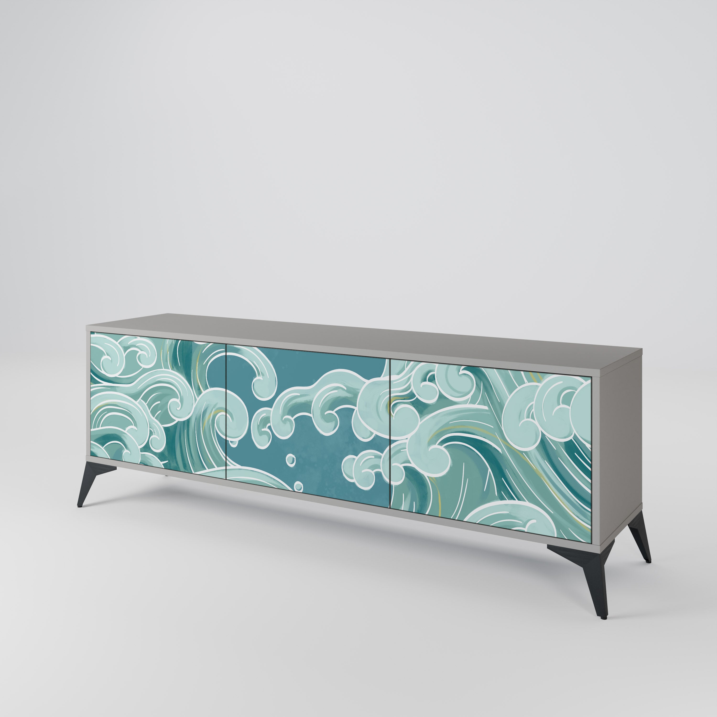 ASIAN SWAY Mueble de TV de 3 Puertas
