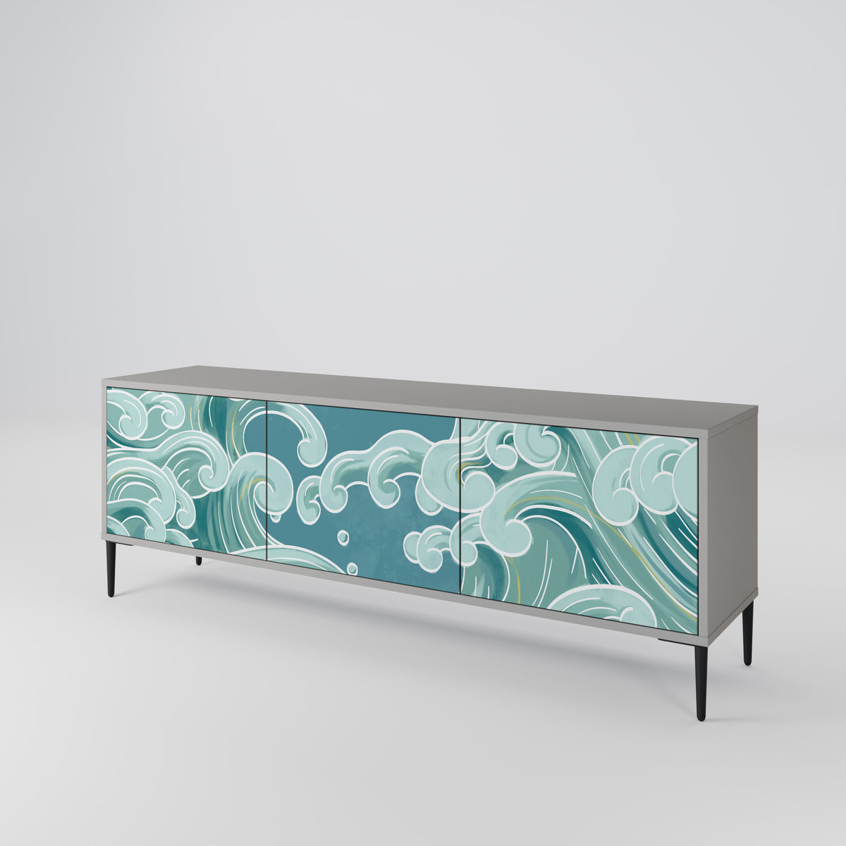 ASIAN SWAY Mueble de TV de 3 Puertas