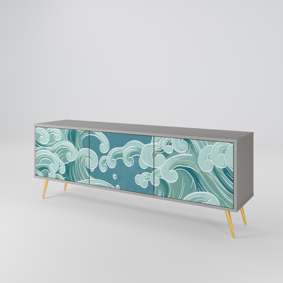 ASIAN SWAY Mueble de TV de 3 Puertas