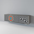 SPECTRA SHOWCASE 3-Door TV Stand in Grey Finish