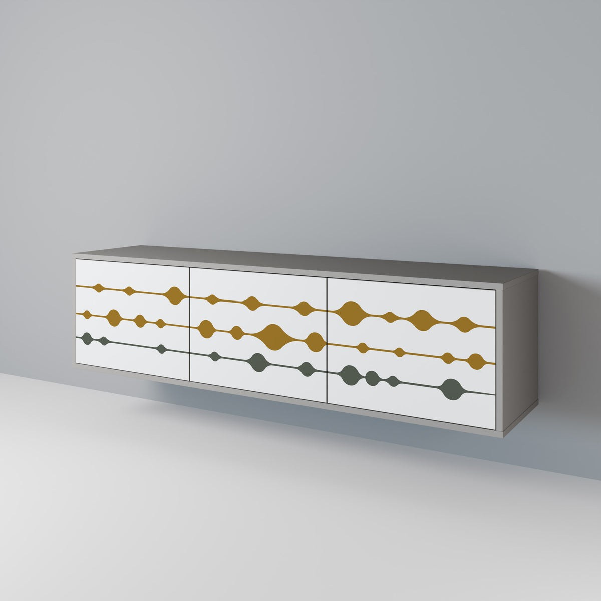 VIVID TONE Mueble de TV de 3 Puertas