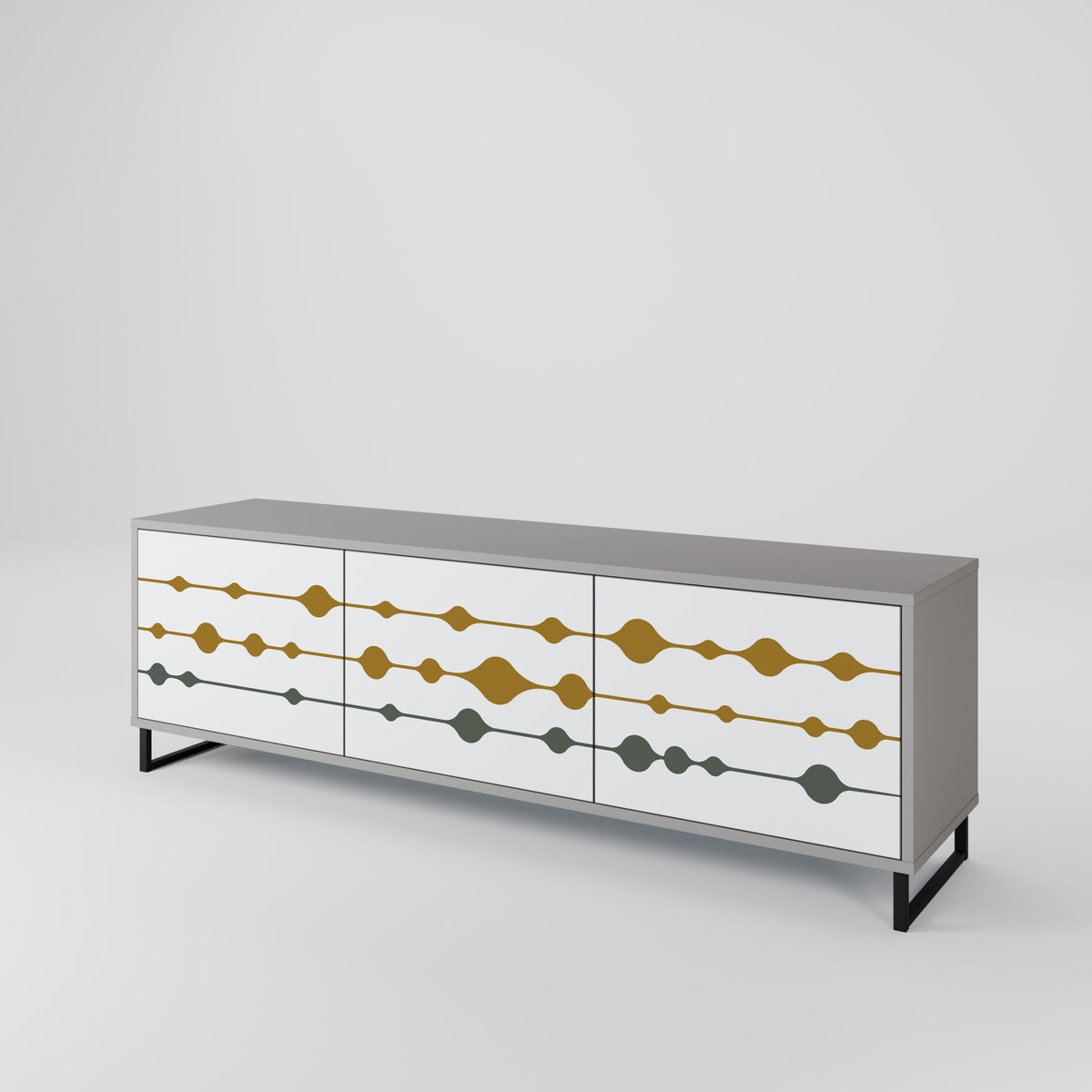 VIVID TONE Mueble de TV de 3 Puertas