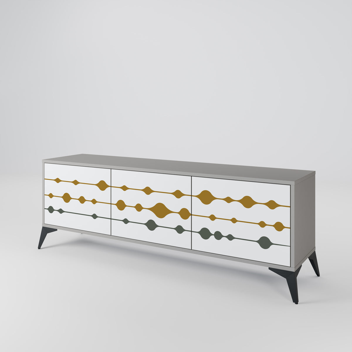 VIVID TONE Mueble de TV de 3 Puertas