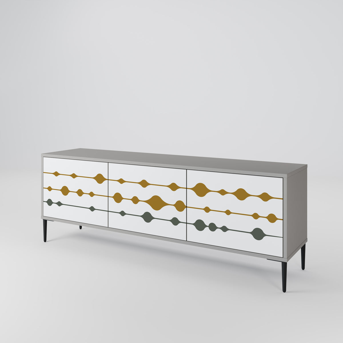 VIVID TONE Mueble de TV de 3 Puertas