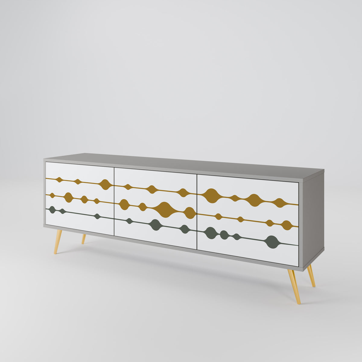 VIVID TONE Mueble de TV de 3 Puertas