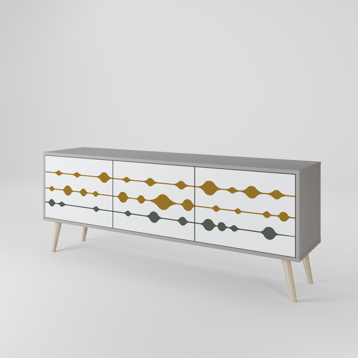 VIVID TONE Mueble de TV de 3 Puertas
