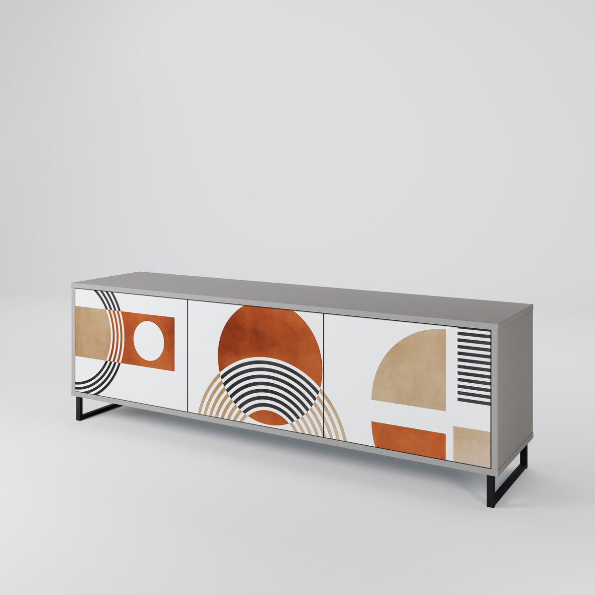 CIRCLE RHYTM Mueble de TV de 3 Puertas