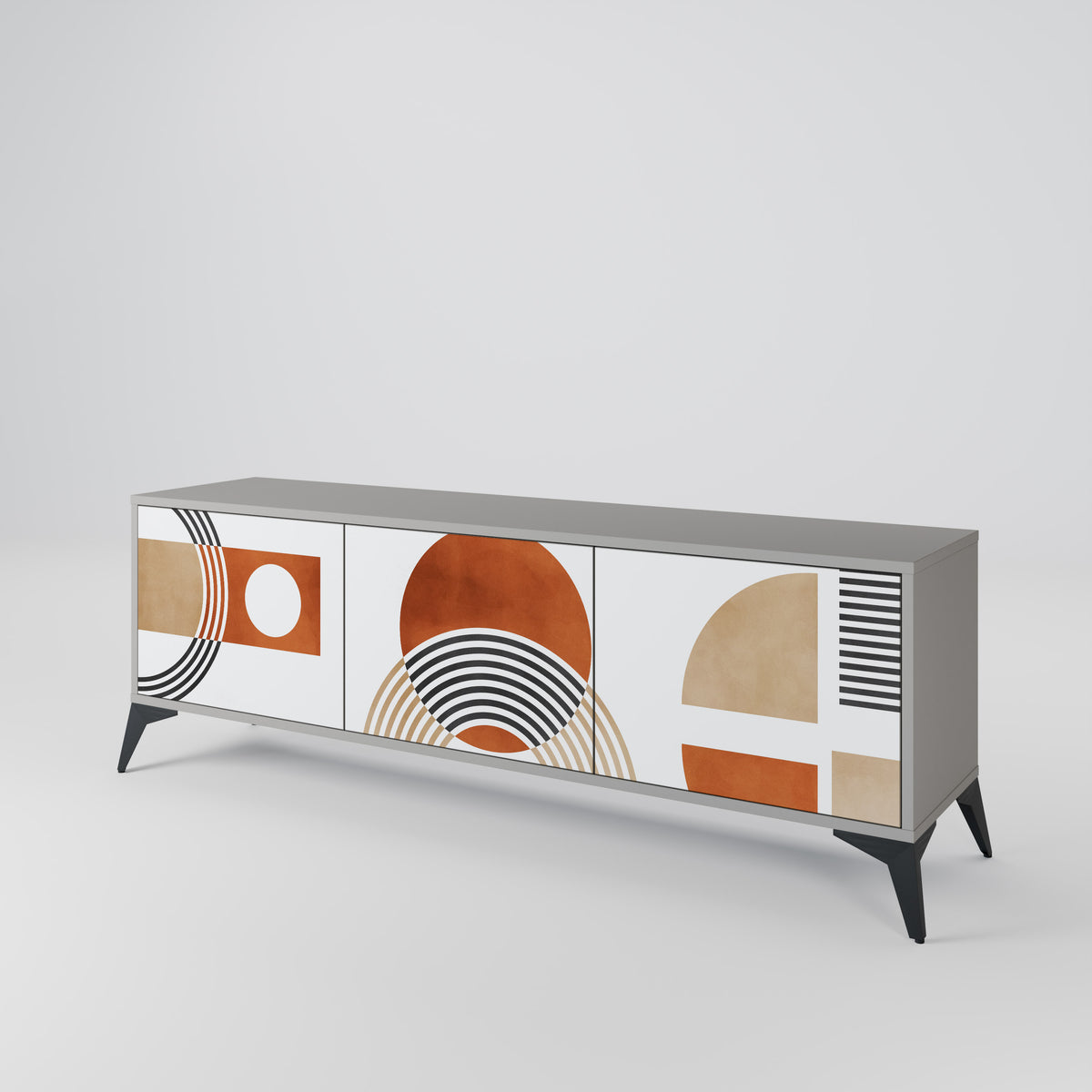 CIRCLE RHYTM Mueble de TV de 3 Puertas
