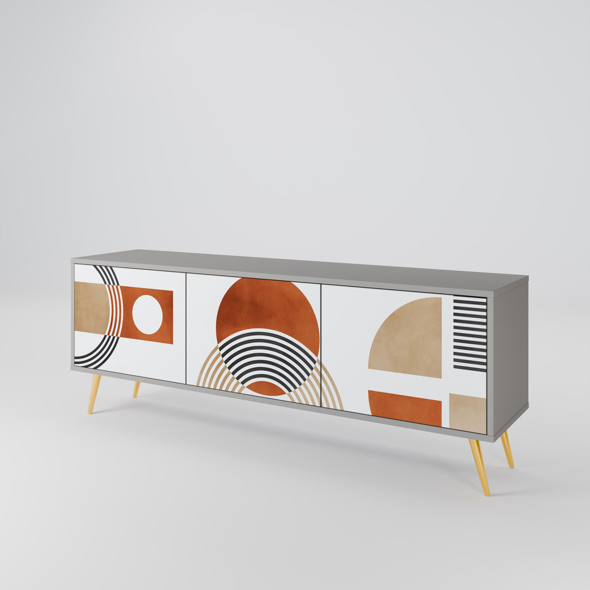 CIRCLE RHYTM Mueble de TV de 3 Puertas