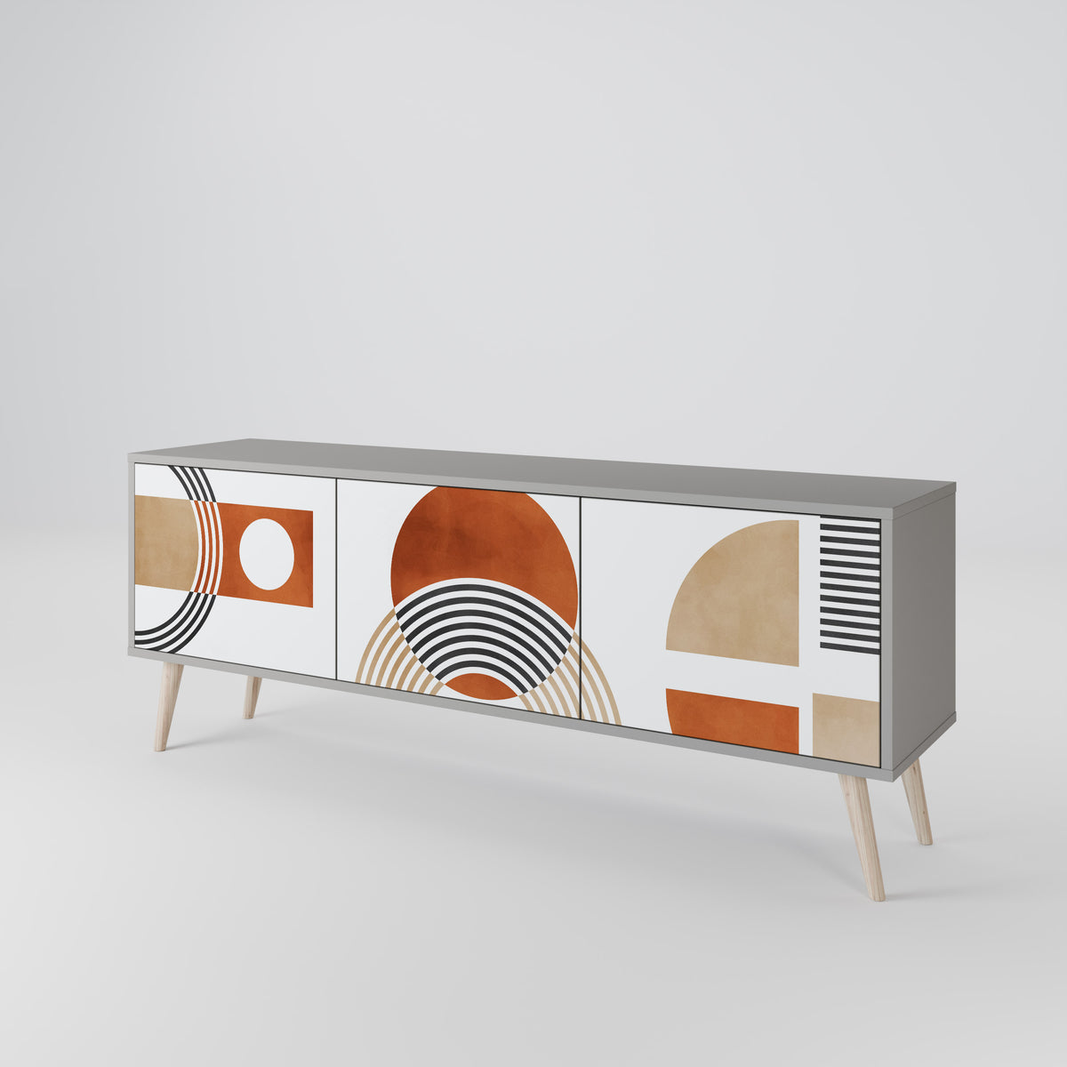 CIRCLE RHYTM Mueble de TV de 3 Puertas