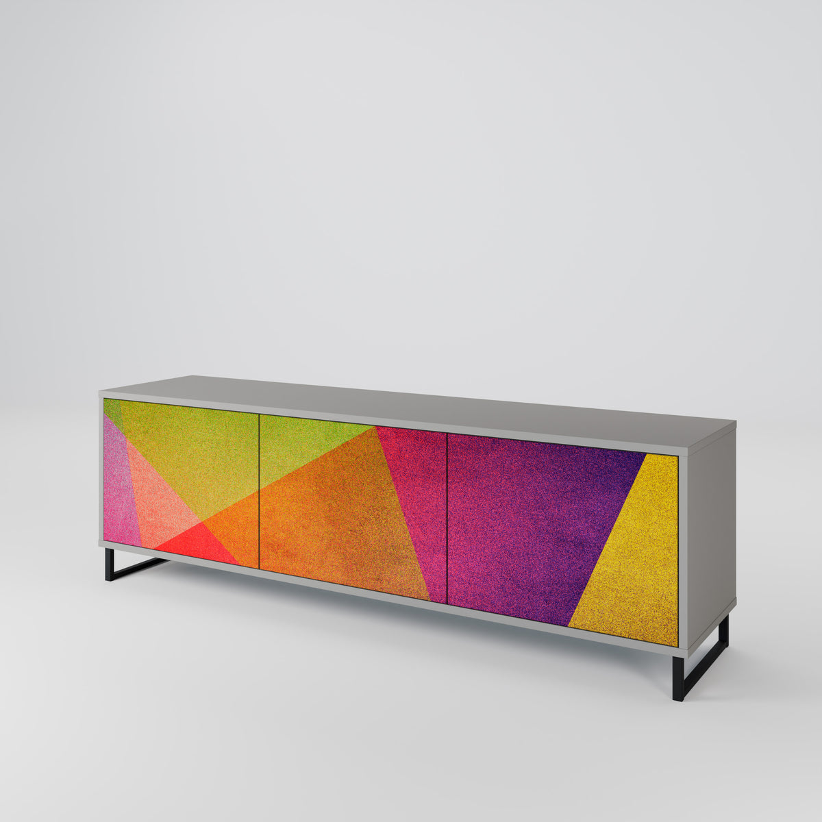 VIVID GEOMETRY Mueble de TV de 3 Puertas