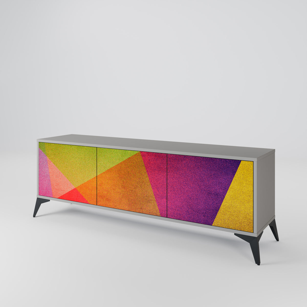 VIVID GEOMETRY Mueble de TV de 3 Puertas