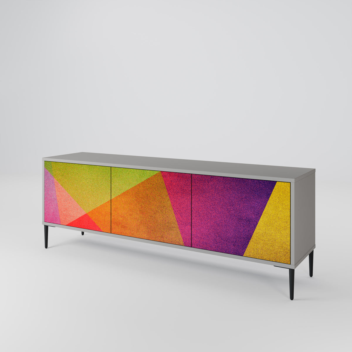 VIVID GEOMETRY Mueble de TV de 3 Puertas