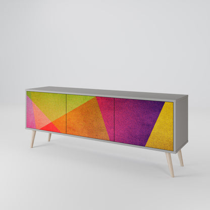 VIVID GEOMETRY Mueble de TV de 3 Puertas