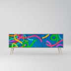 STREAMER TANGLE Mueble de TV de 3 Puertas en Acabado Gris