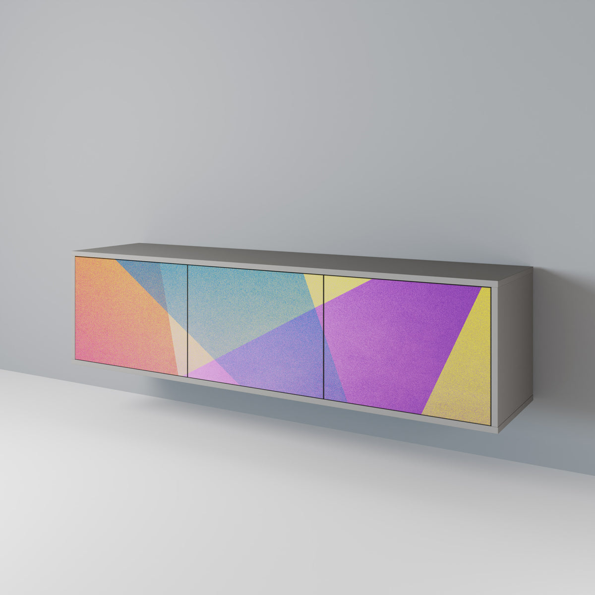 BRIGHT GEOMETRY Mueble de TV de 3 Puertas
