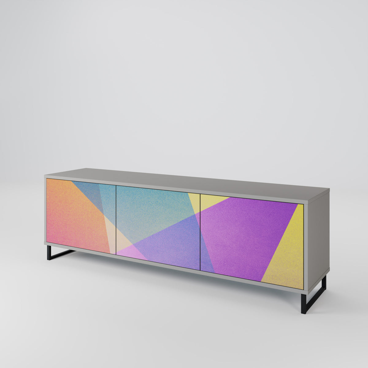 BRIGHT GEOMETRY Mueble de TV de 3 Puertas