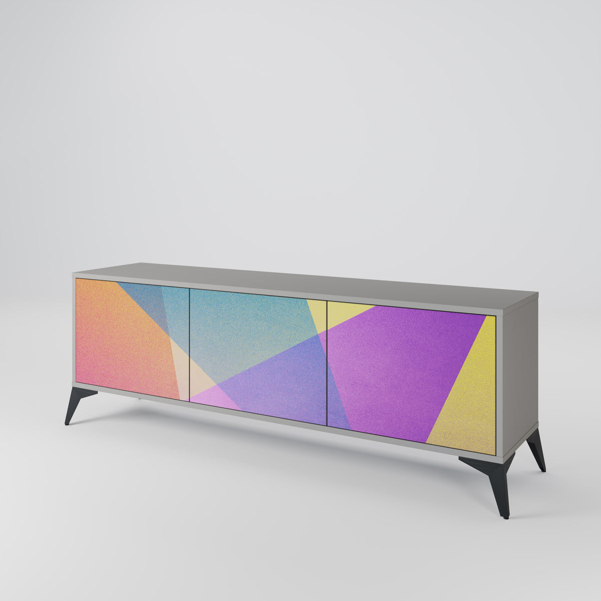 BRIGHT GEOMETRY Mueble de TV de 3 Puertas