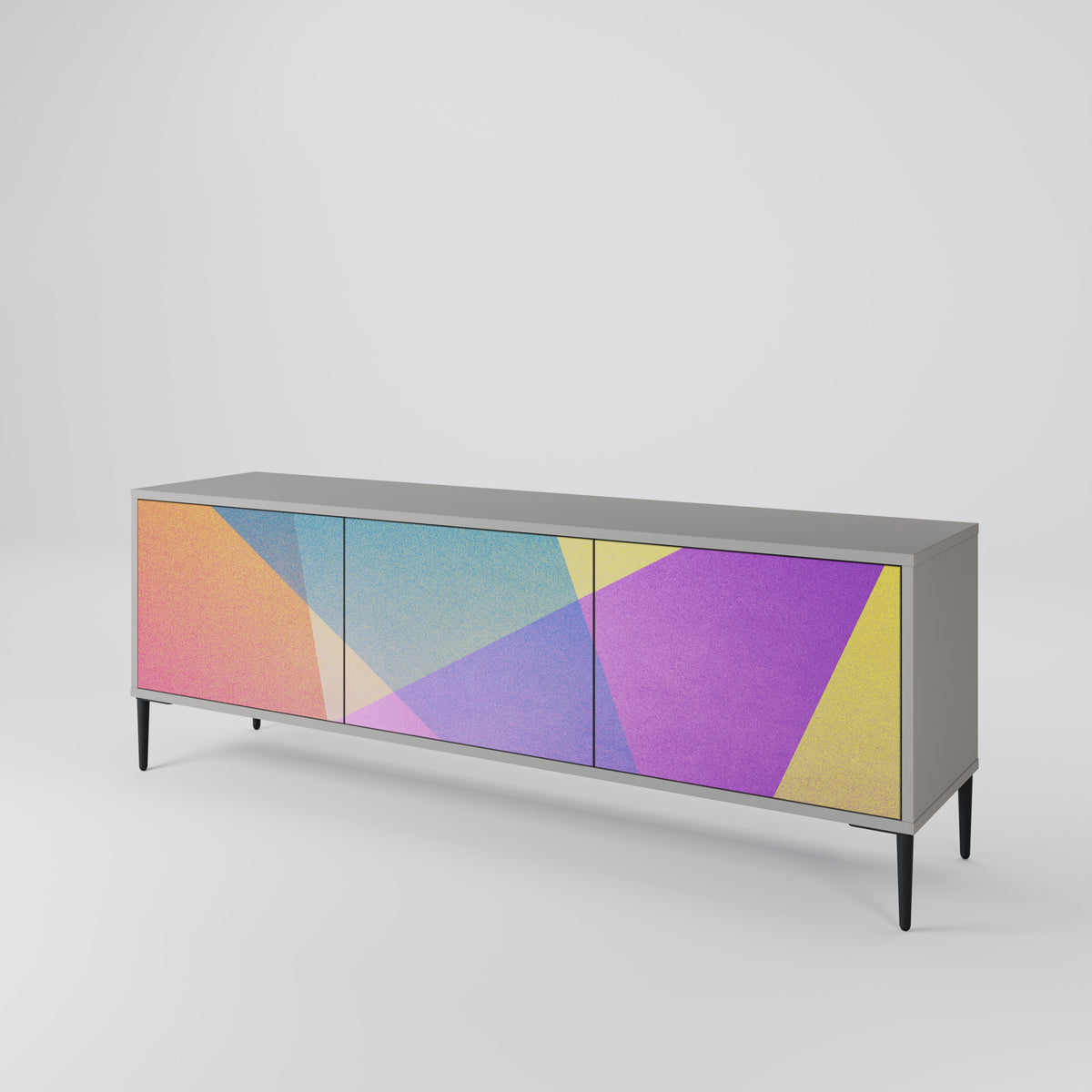 BRIGHT GEOMETRY Mueble de TV de 3 Puertas
