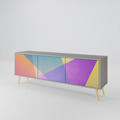 BRIGHT GEOMETRY Mueble de TV de 3 Puertas