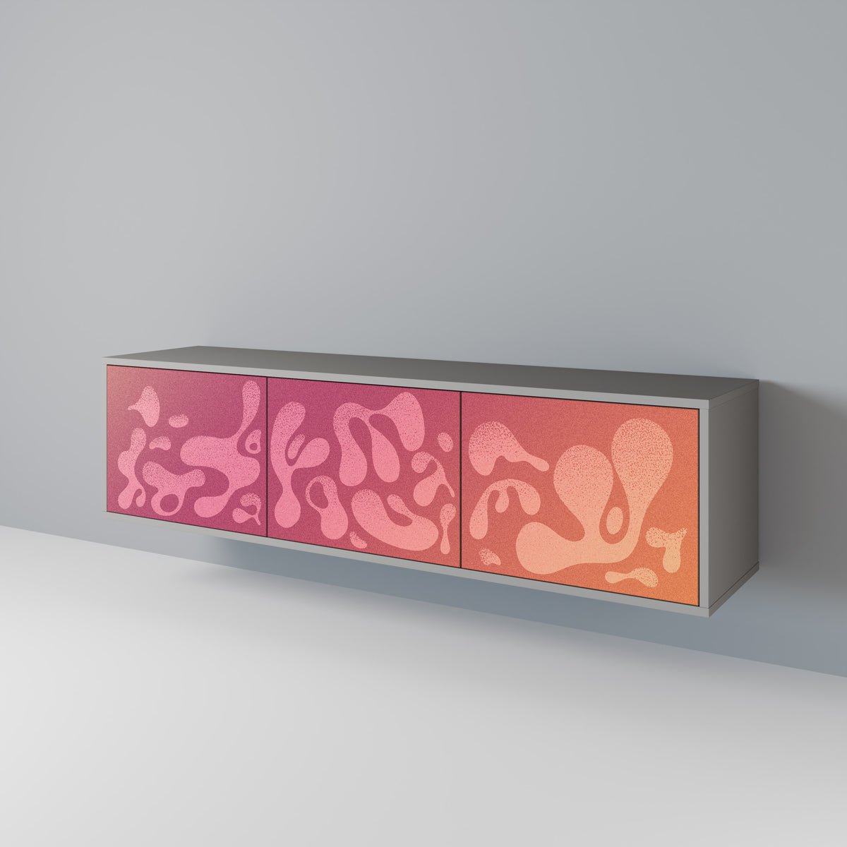 IRREGULAR PINK Mueble de TV de 3 Puertas