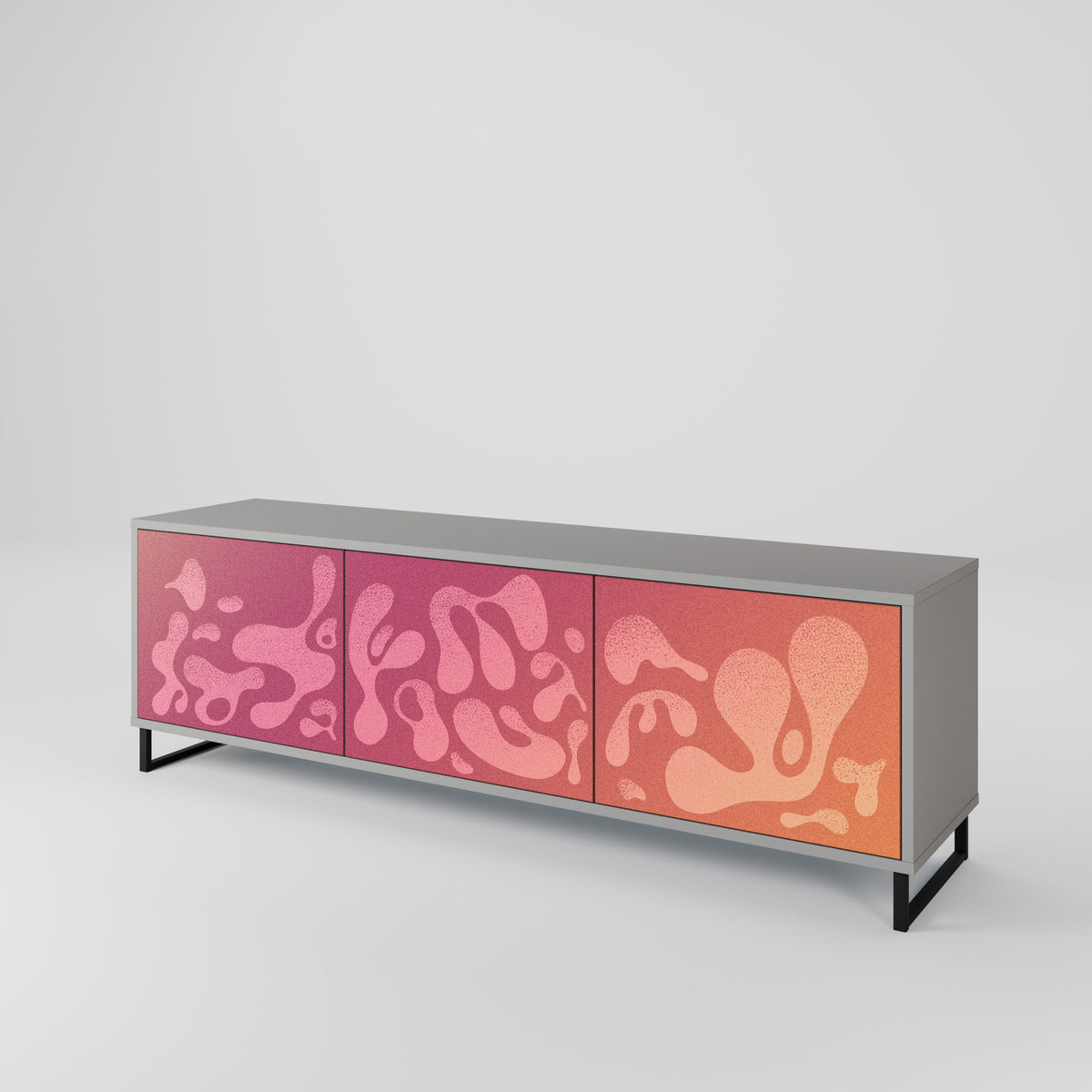 IRREGULAR PINK Mueble de TV de 3 Puertas