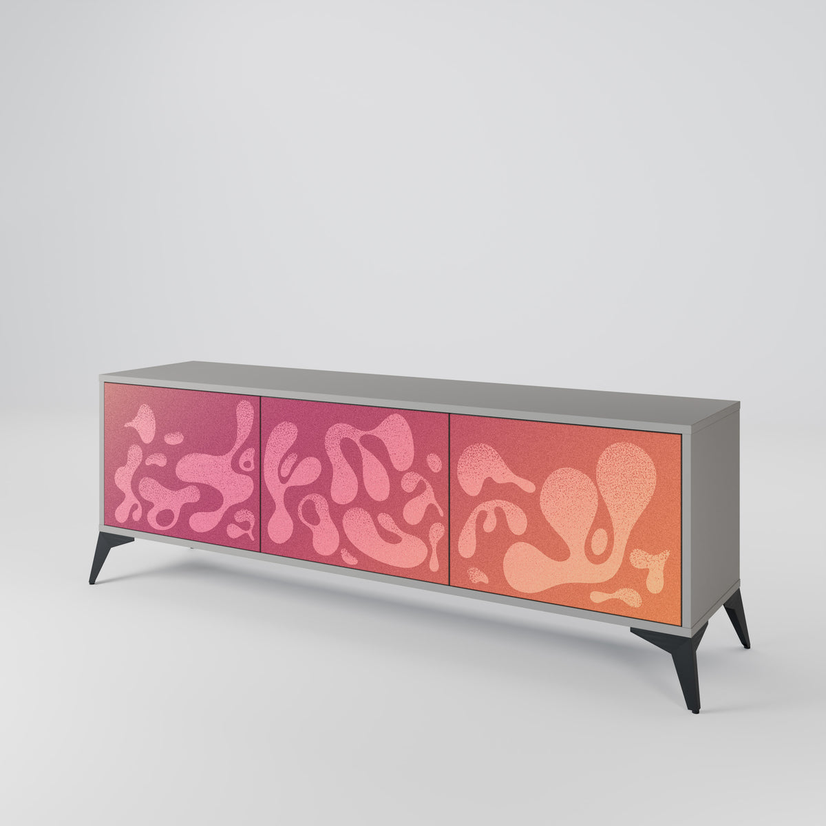 IRREGULAR PINK Mueble de TV de 3 Puertas