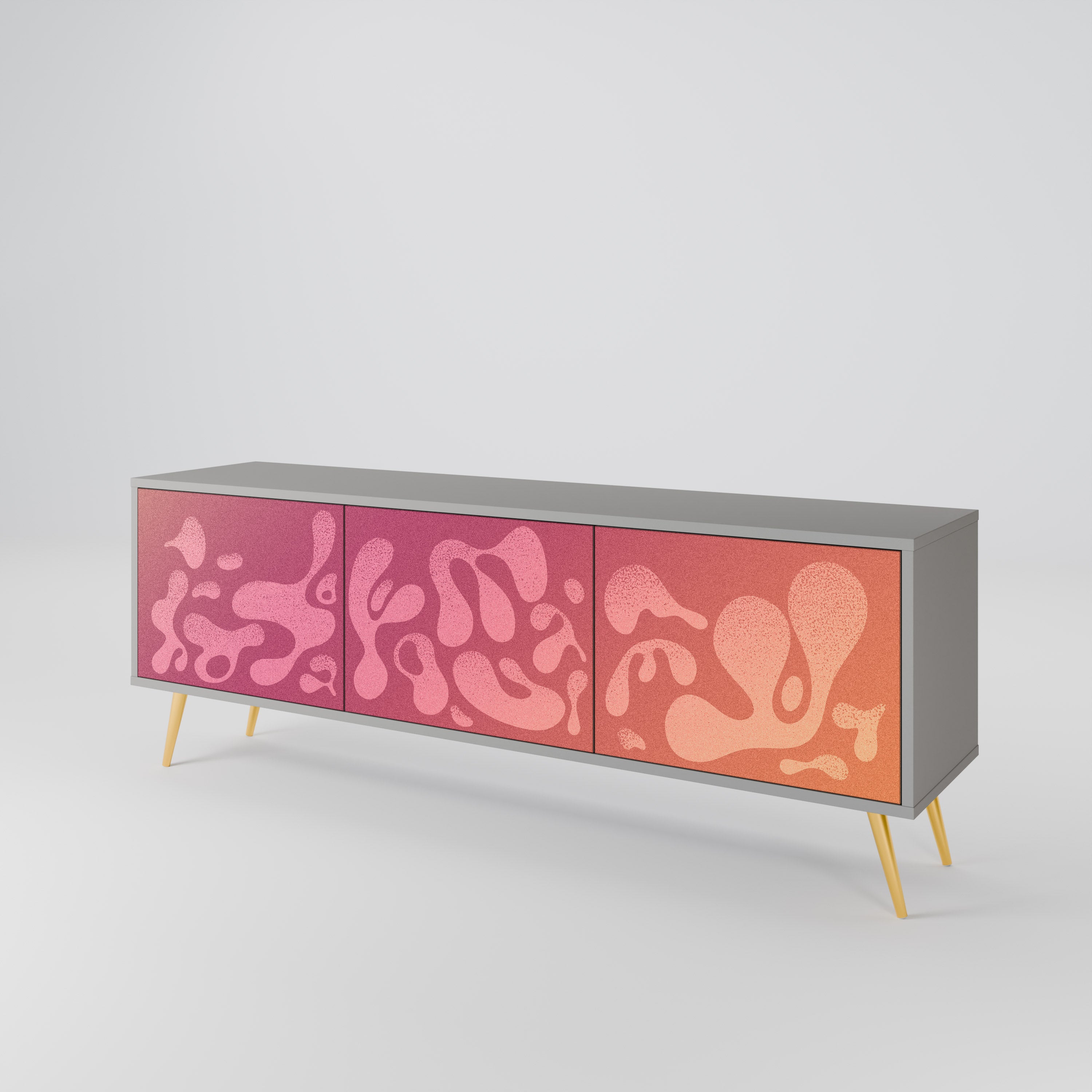 IRREGULAR PINK 3-Door TV Cabinet
