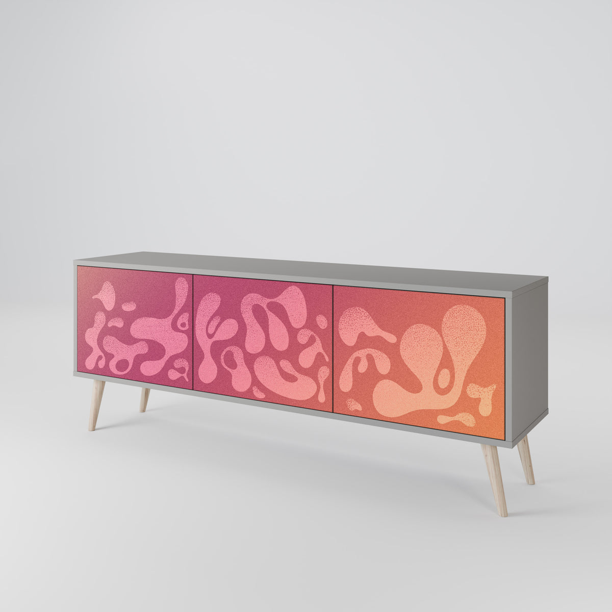 IRREGULAR PINK Mueble de TV de 3 Puertas