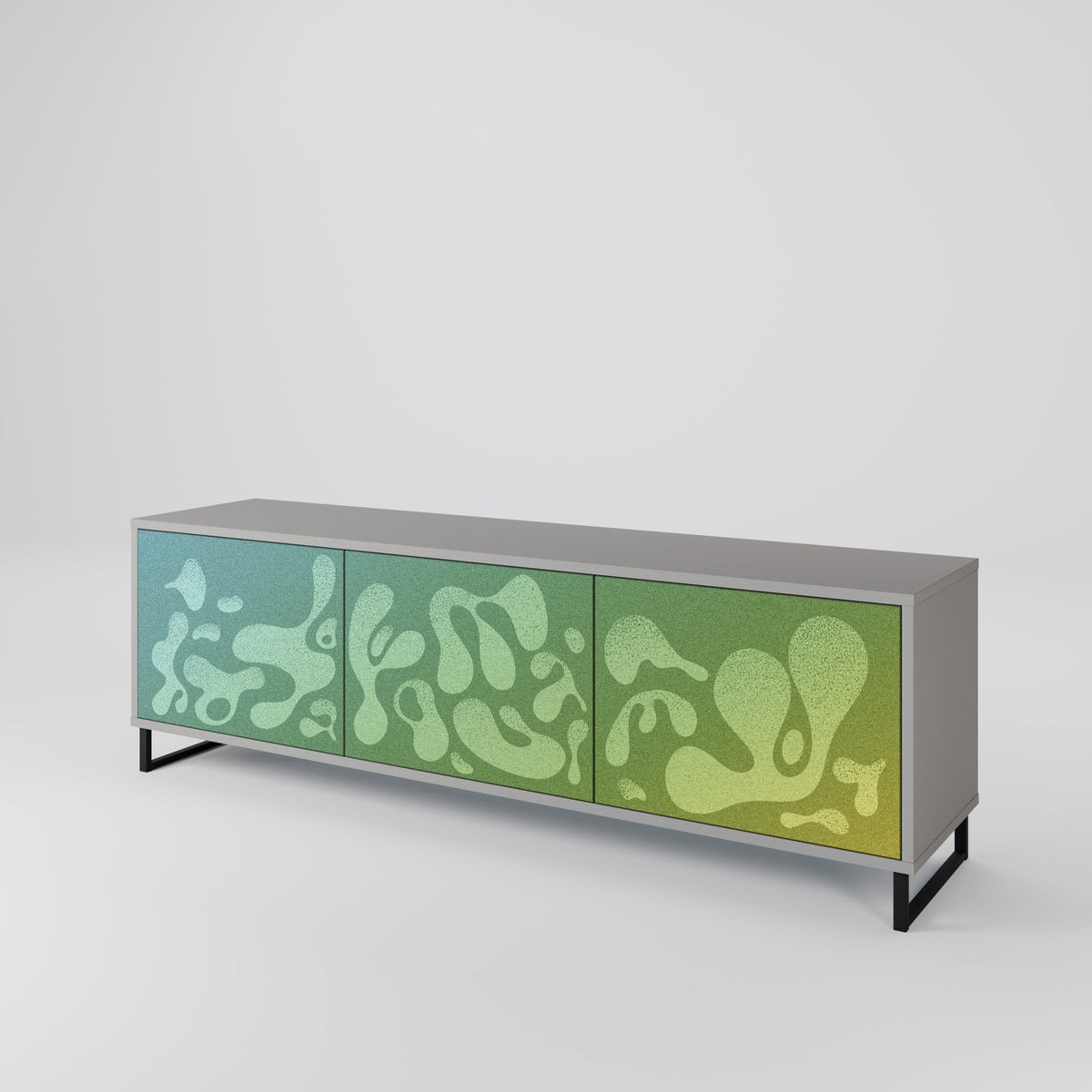 IRREGULAR BLUE Mueble de TV de 3 Puertas