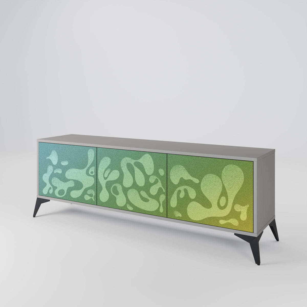 IRREGULAR BLUE Mueble de TV de 3 Puertas