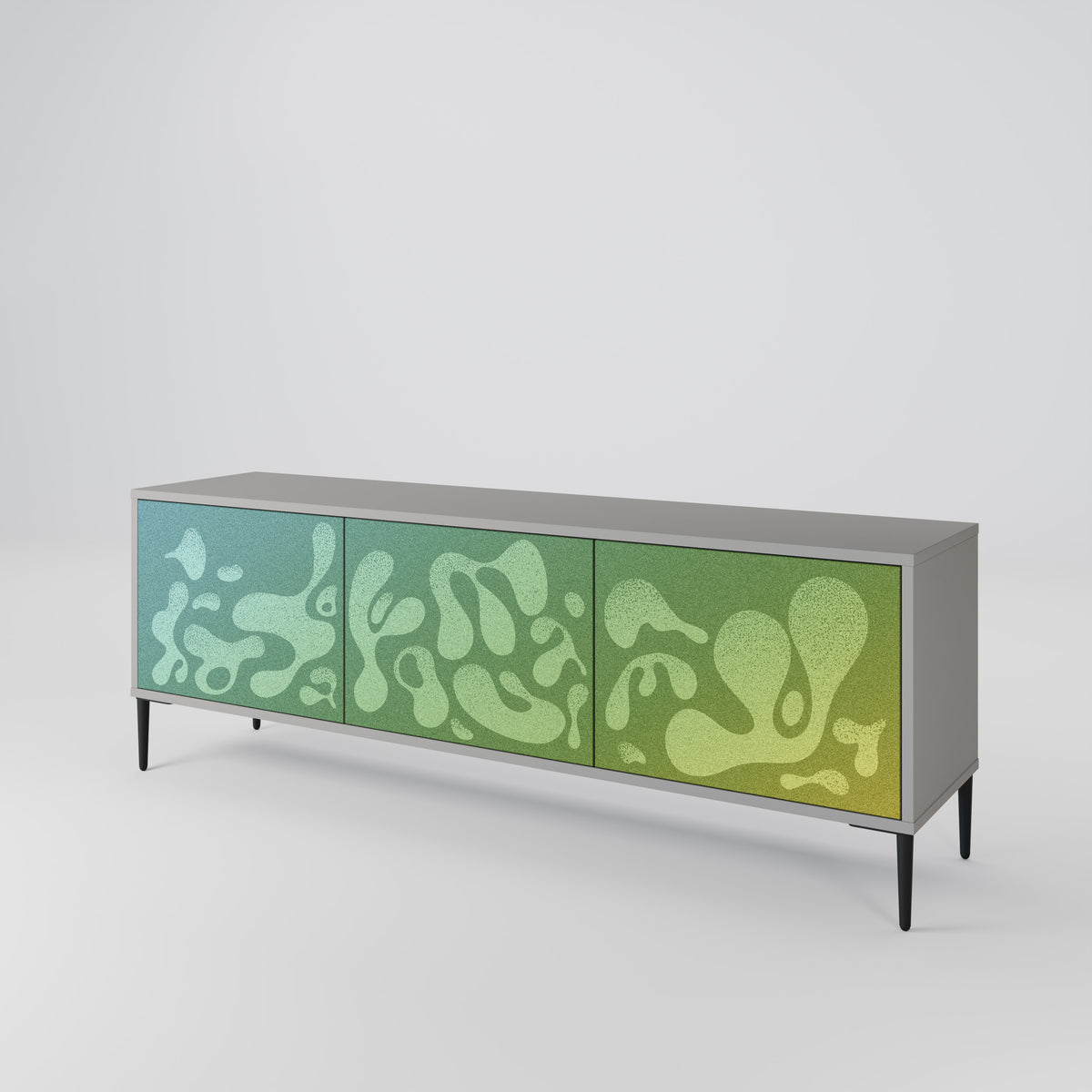 IRREGULAR BLUE Mueble de TV de 3 Puertas