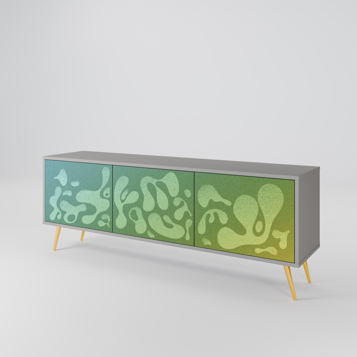 IRREGULAR BLUE Mueble de TV de 3 Puertas