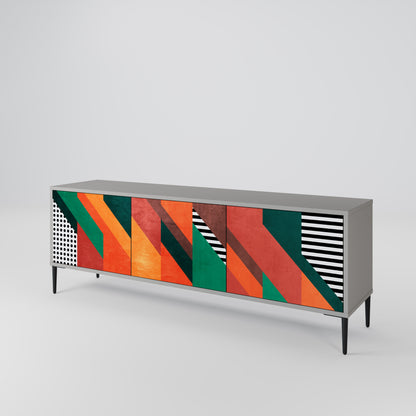 MAKESHIFT ARTISTRY Mueble de TV de 3 Puertas