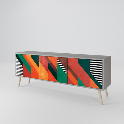 MAKESHIFT ARTISTRY Mueble de TV de 3 Puertas