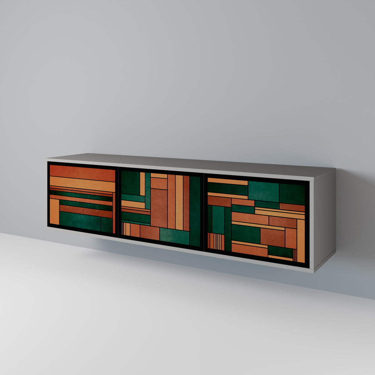 EARTHY FIGURES Mueble de TV de 3 Puertas