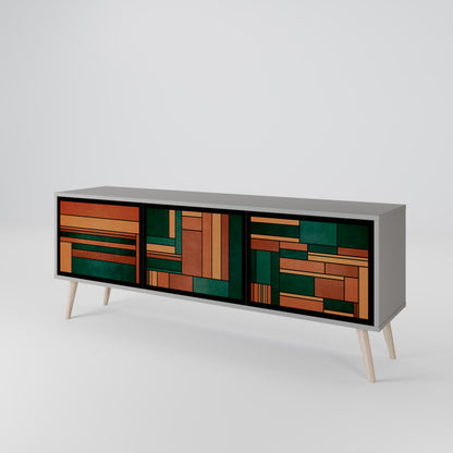 EARTHY FIGURES Mueble de TV de 3 Puertas