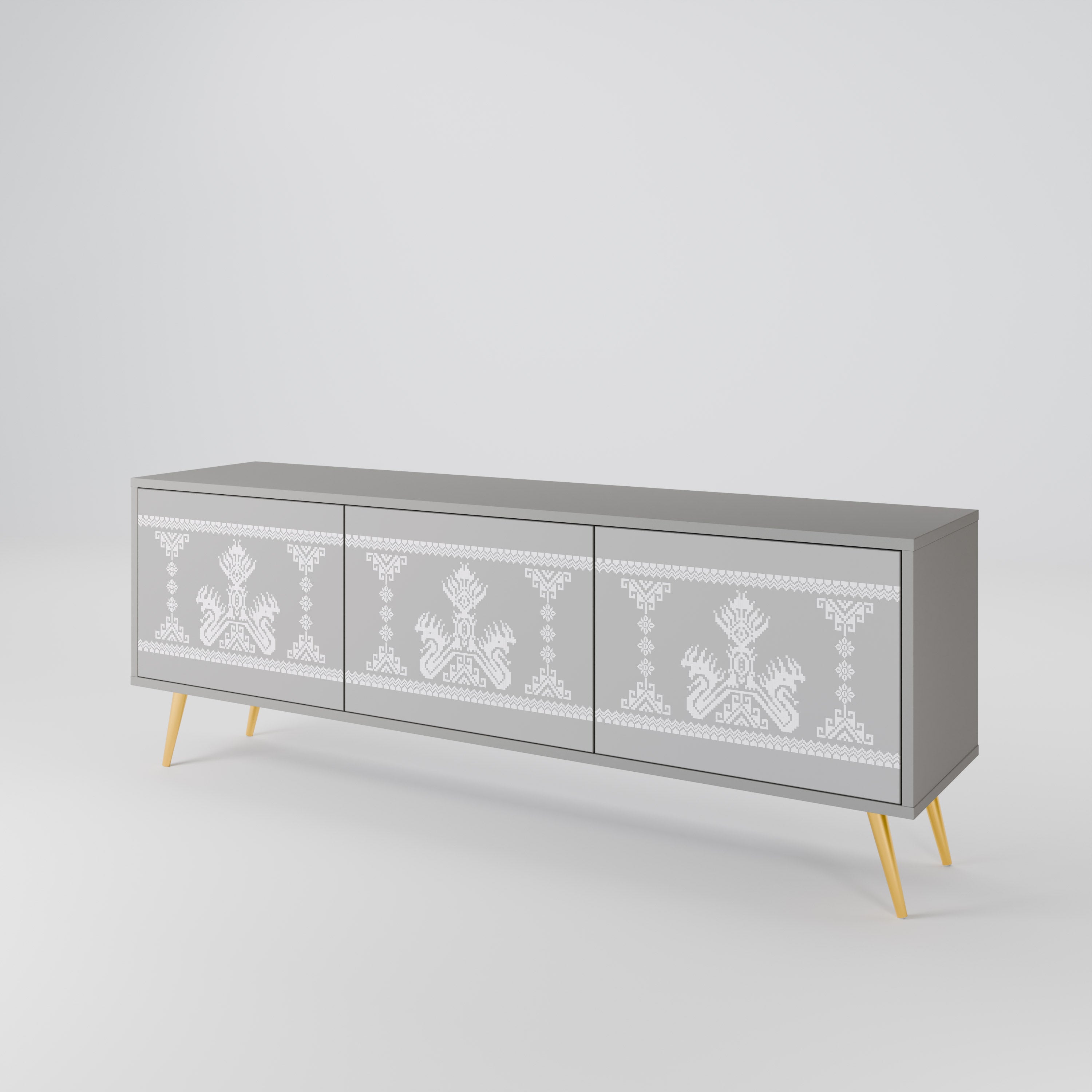 THAI GRAY 3-Door TV Cabinet